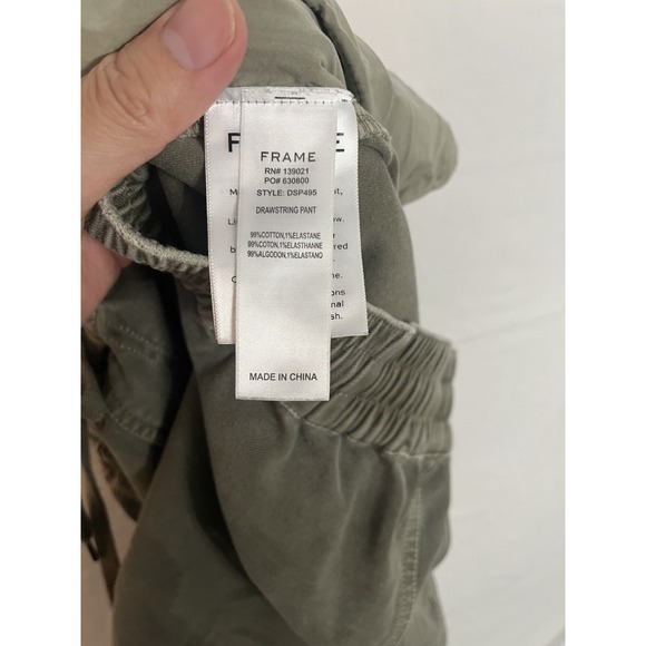 FRAME Men's Denim Drawstring Pants M Green - Picture 7 of 7